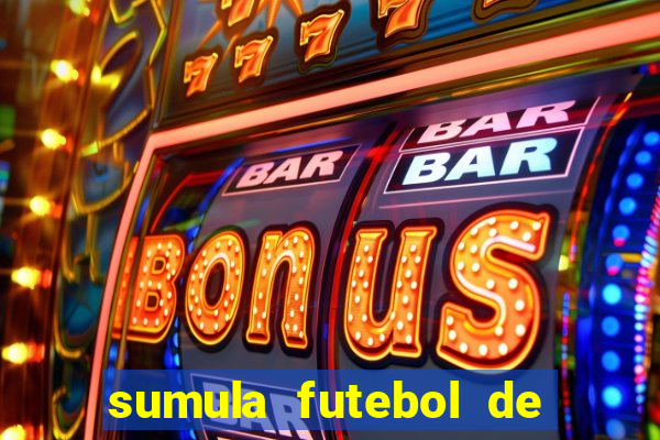 sumula futebol de campo word